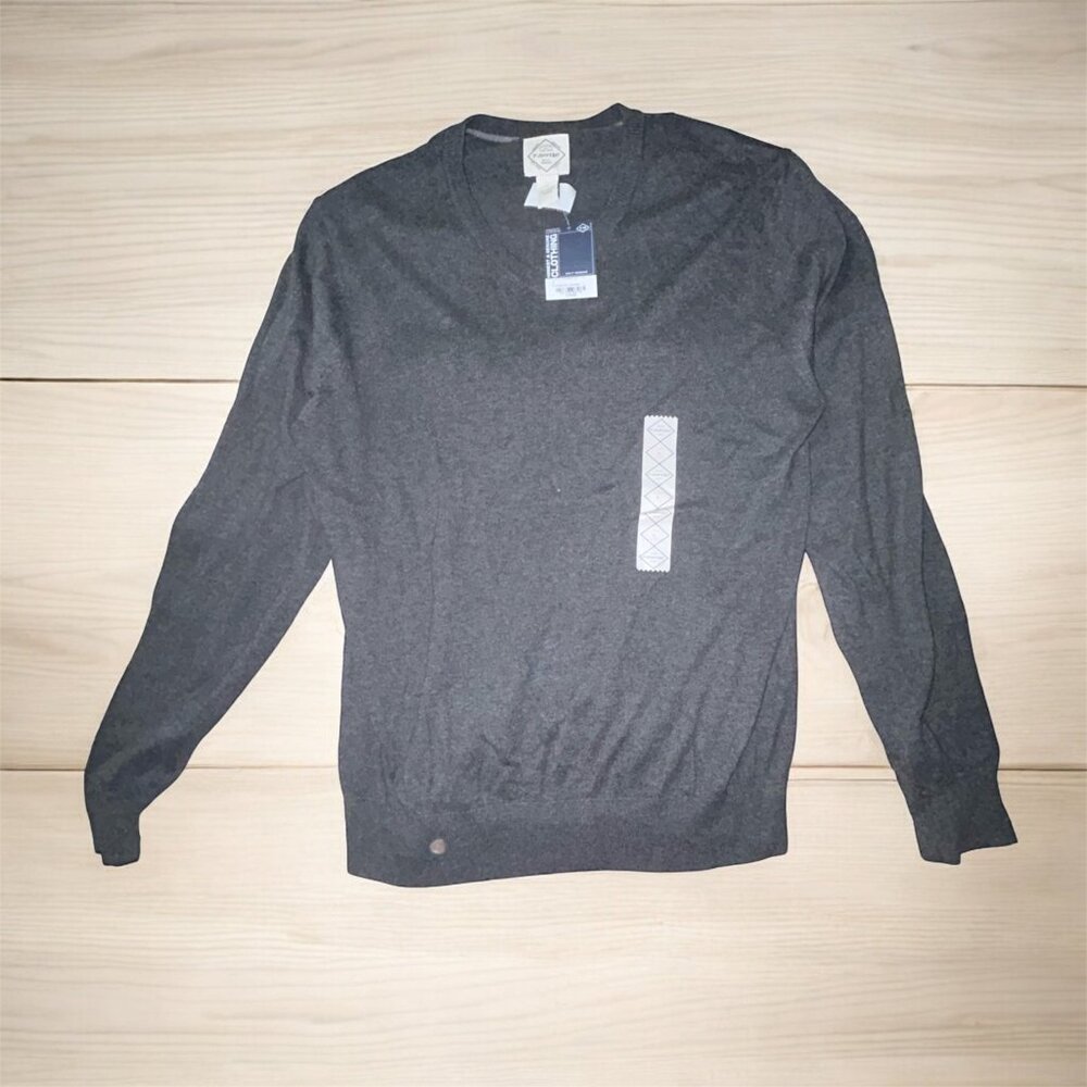 ST John's Bay Gray Long Sleeves L sweater for men